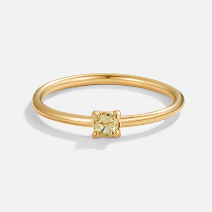 August Geburtsstein 18K Goldring Alma