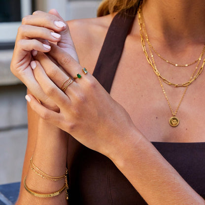 Aurora Aqua Green Kristall Ring Alma