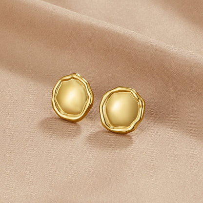 Ava Gold Button Ohrringe Alma