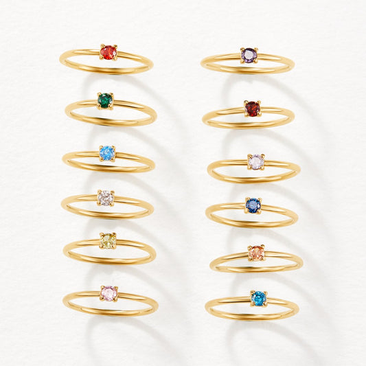 Geburtsstein 18K Gold Rings Ring Alma