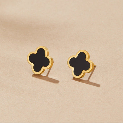 Black Klee Stecker Ohrringe Alma
