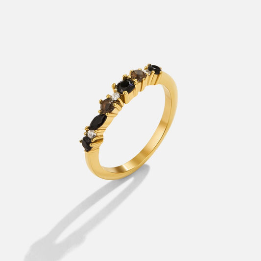 Black Obsidian Eternity Ring Alma