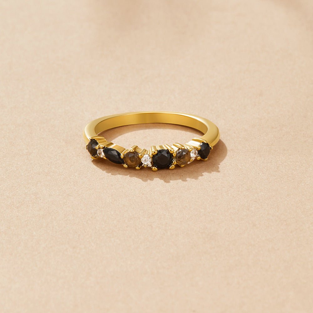 Black Obsidian Eternity Ring Alma