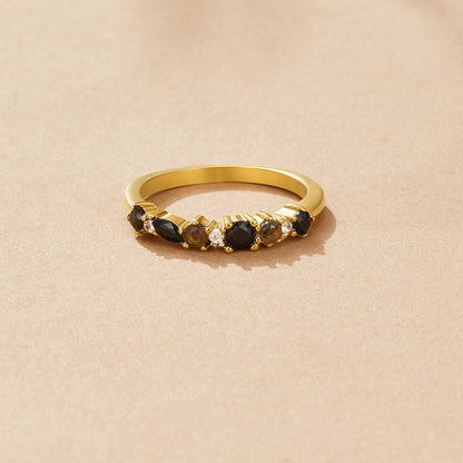 Black Obsidian Eternity Ring Alma