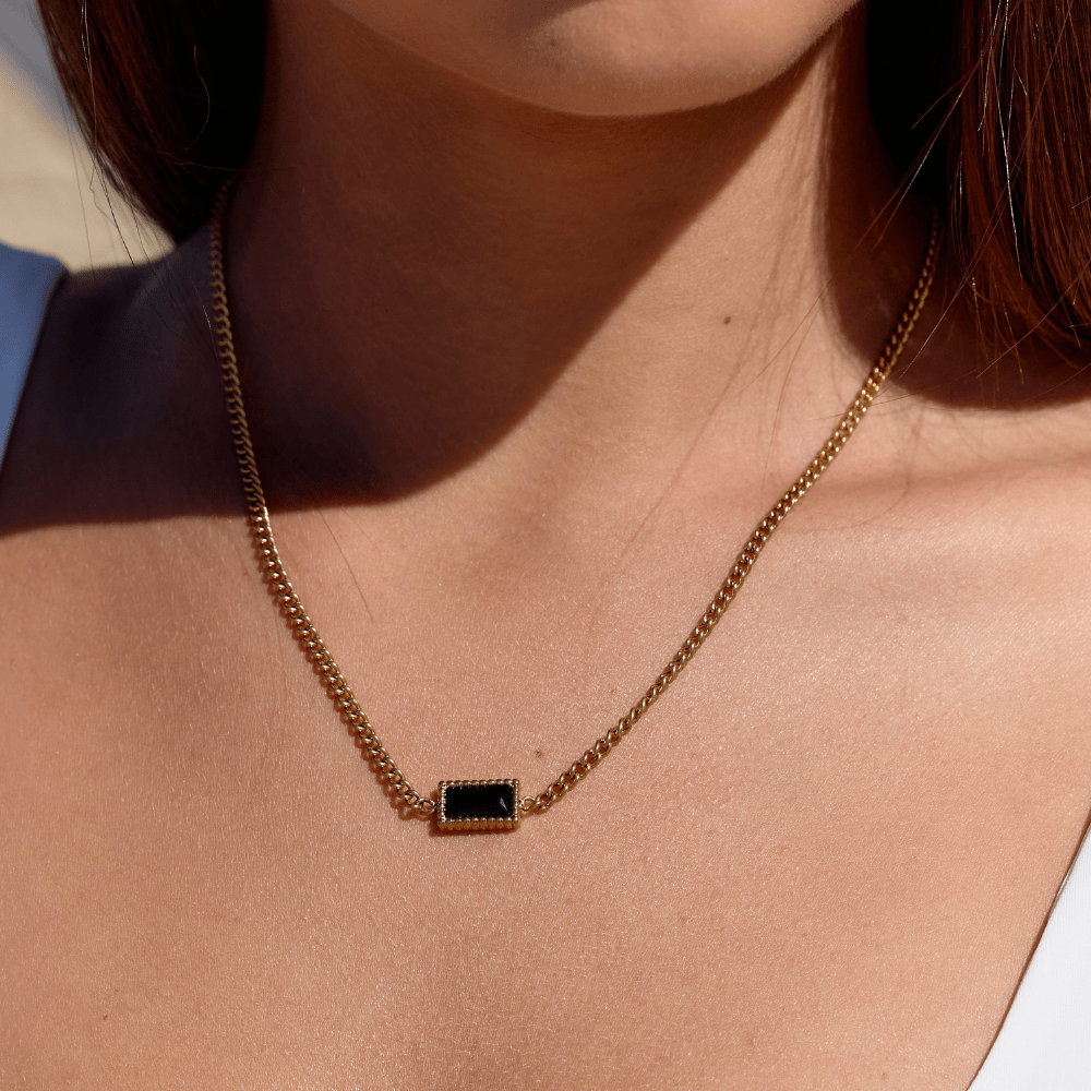 Black Onyx Pendant Halskette Alma