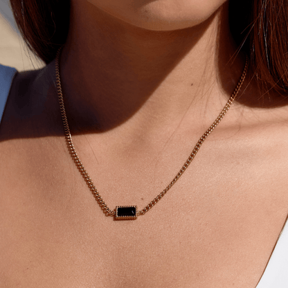 Black Onyx Pendant Halskette Alma