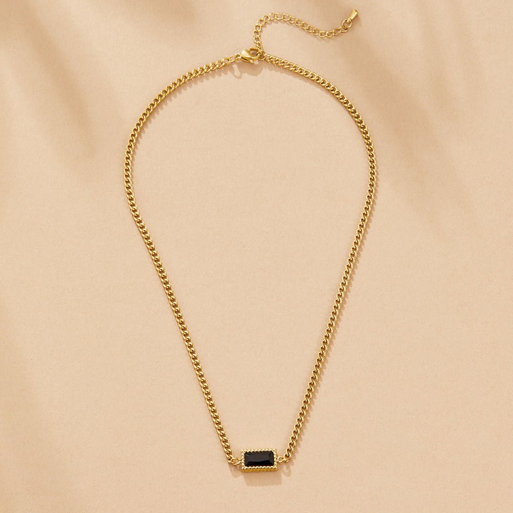 Black Onyx Pendant Halskette Alma