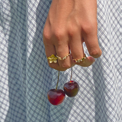 Blooming Gold Blumen Ring Alma