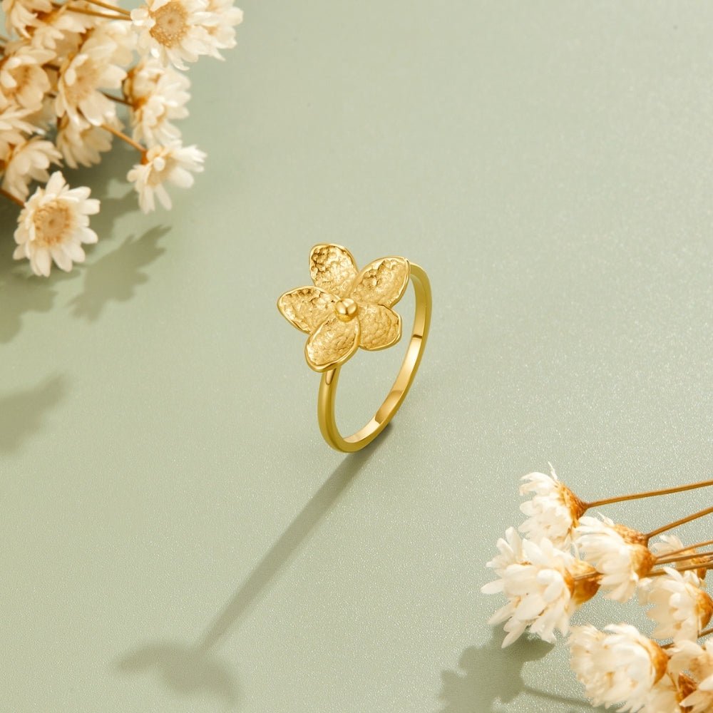 Blooming Gold Blumen Ring Alma