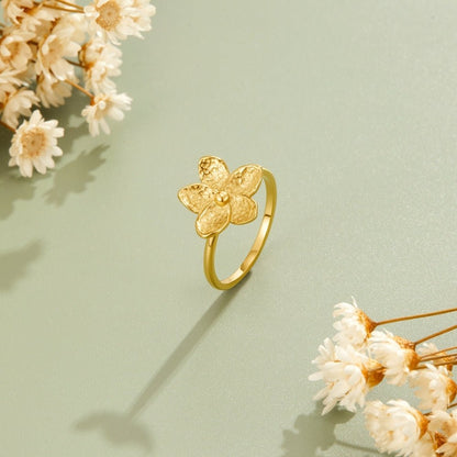 Blooming Gold Blumen Ring Alma