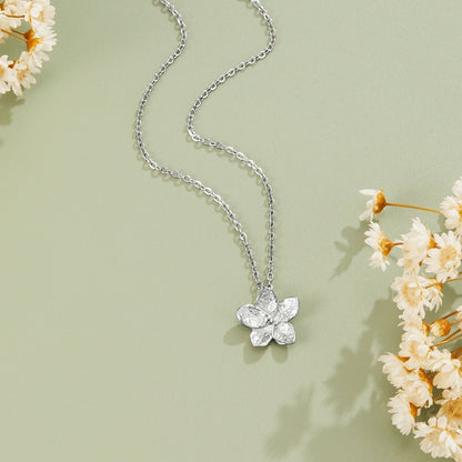 Blooming Silber Blumen Halskette Alma