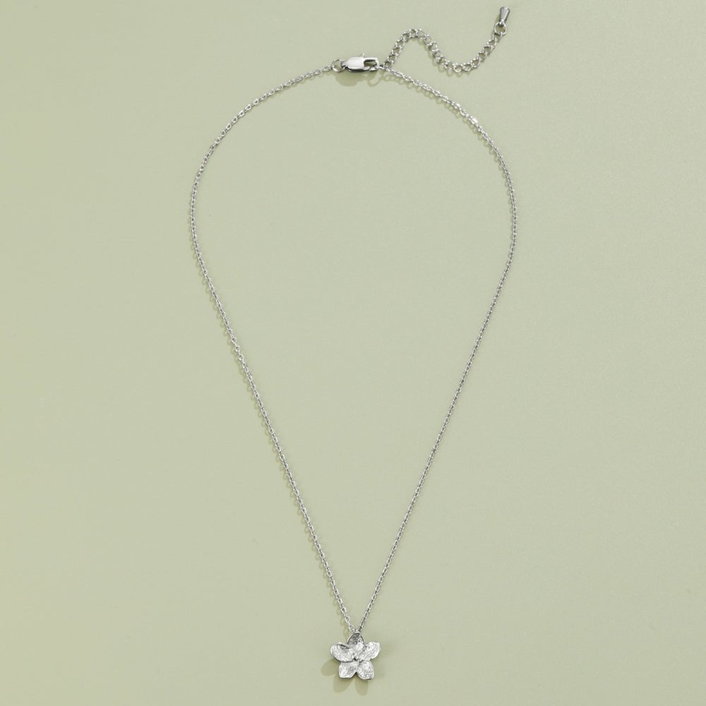 Blooming Silber Blumen Halskette Alma