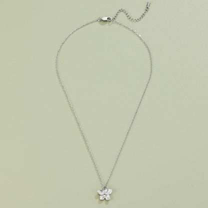 Blooming Silber Blumen Halskette Alma