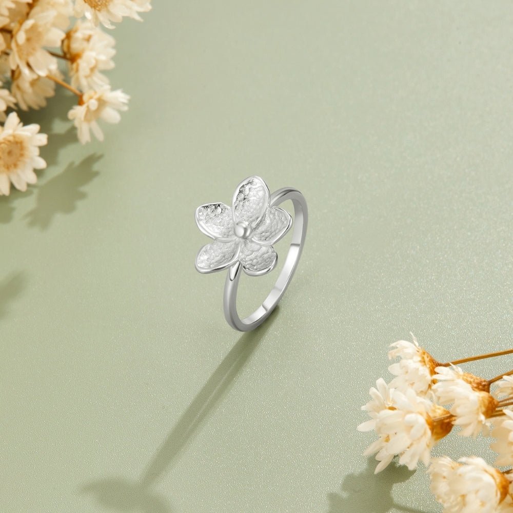 Blooming Silber Blumen Ring Alma