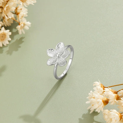 Blooming Silber Blumen Ring Alma