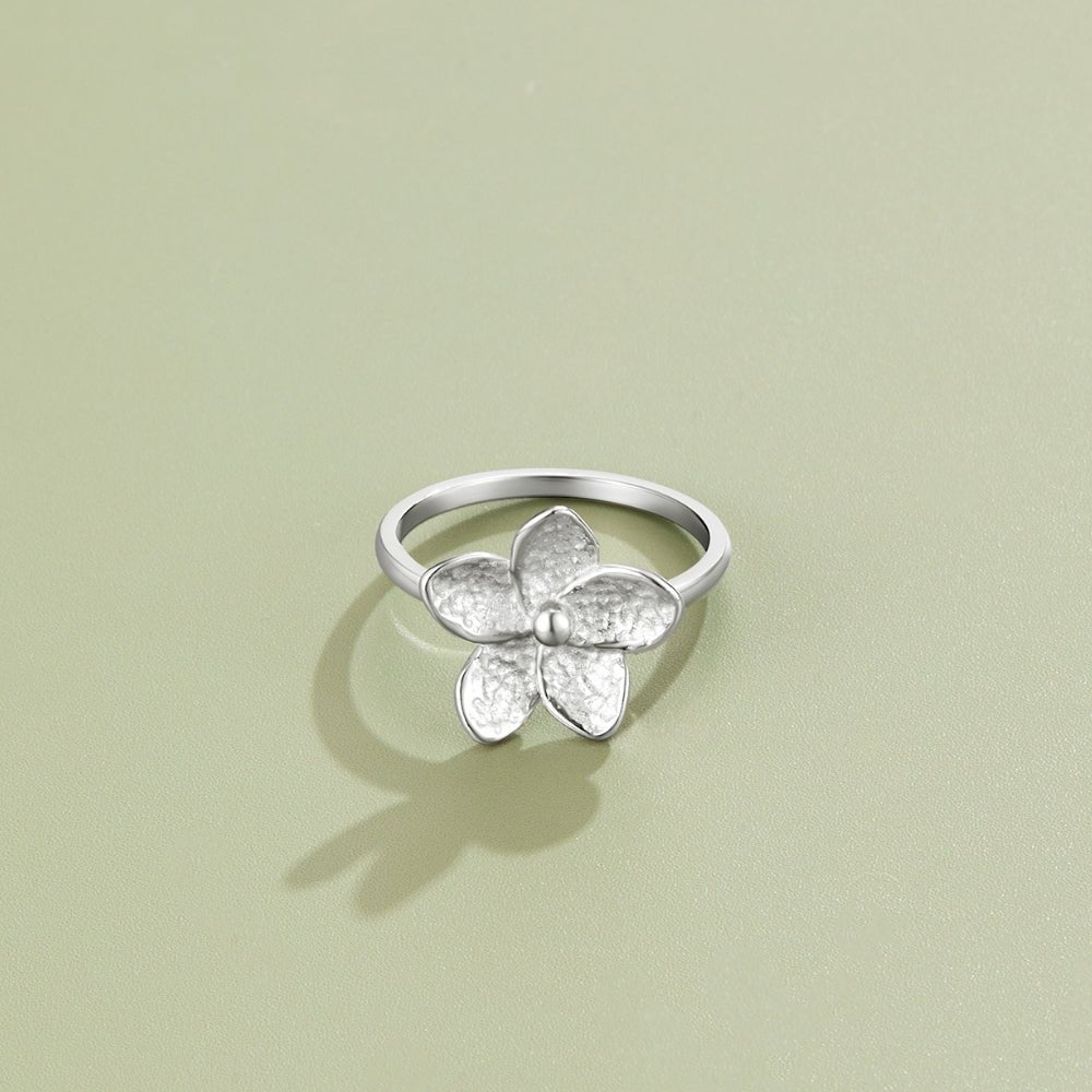 Blooming Silber Blumen Ring Alma