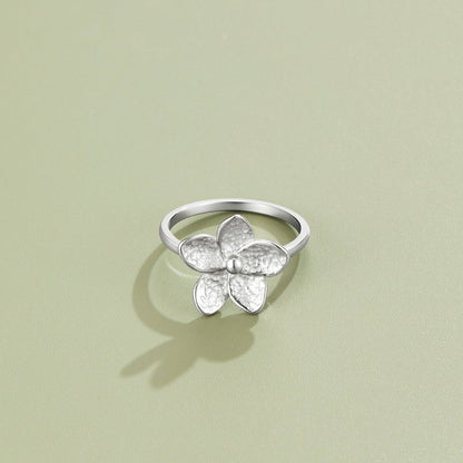 Blooming Silber Blumen Ring Alma