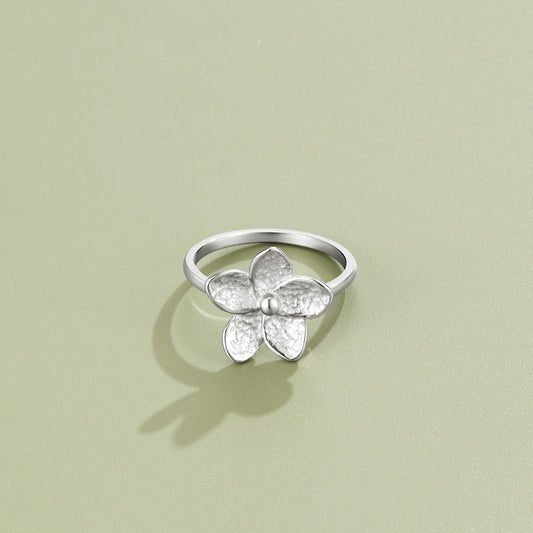 Blooming Silber Blumen Ring Alma