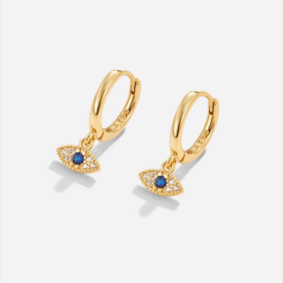 Blue Evil Eye Tropfen Ohrringe Alma