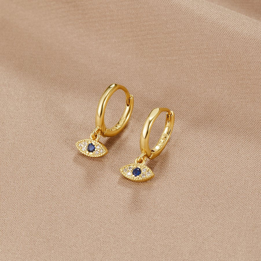 Blue Evil Eye Tropfen Ohrringe Alma
