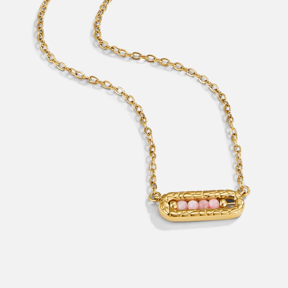 Blush Pink Bar Pendant Halskette Alma