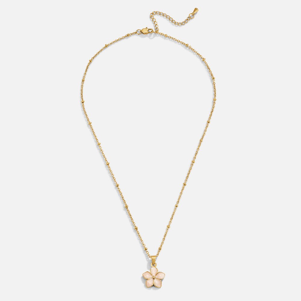 Blush Pink Sakura Bloom Goldhalskette Alma
