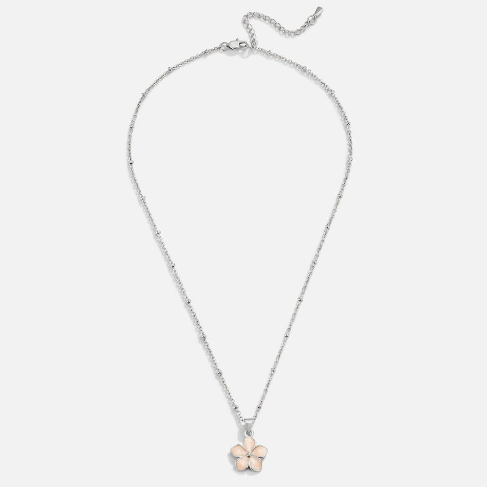 Blush Pink Sakura Bloom Silber Halskette Alma
