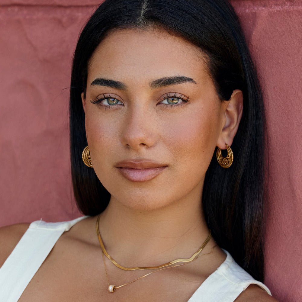 Boho Chic Gold Creolen Ohrringe Alma