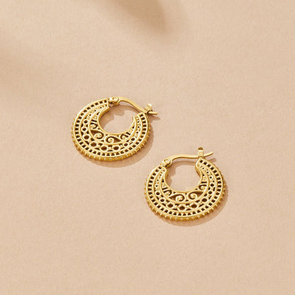 Boho Chic Gold Creolen Ohrringe Alma