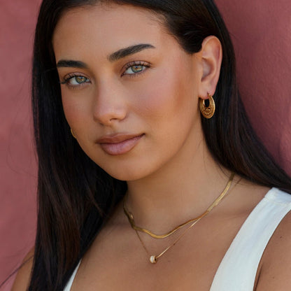 Boho Chic Gold Creolen Ohrringe Alma