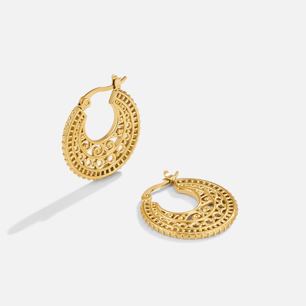 Boho Chic Gold Creolen Ohrringe Alma