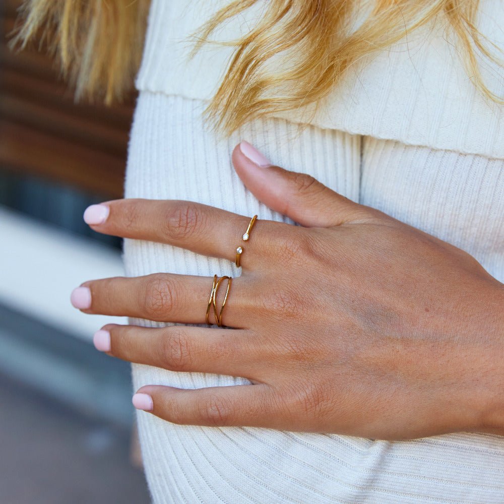 Cali Gold Kristall Ring Alma