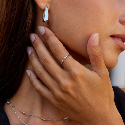 Cali Silber Kristall Ring Alma