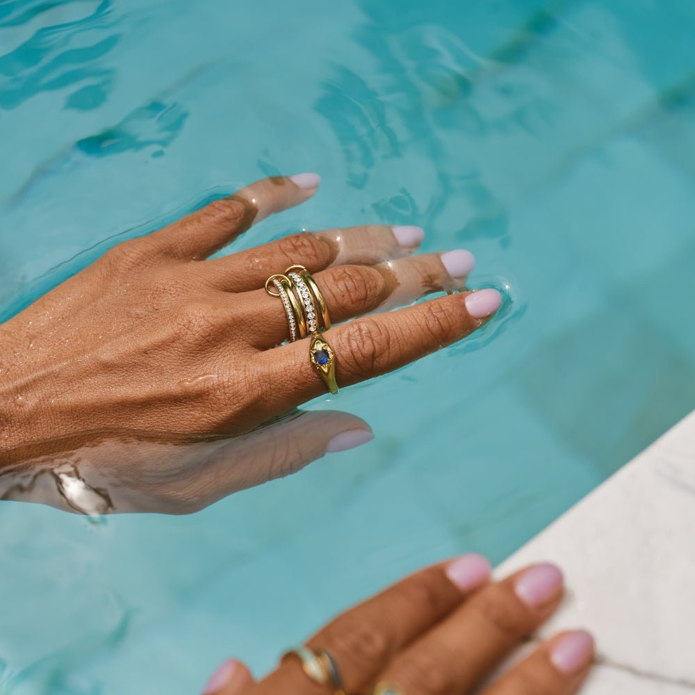 Celestial Blue Stern Ring Alma