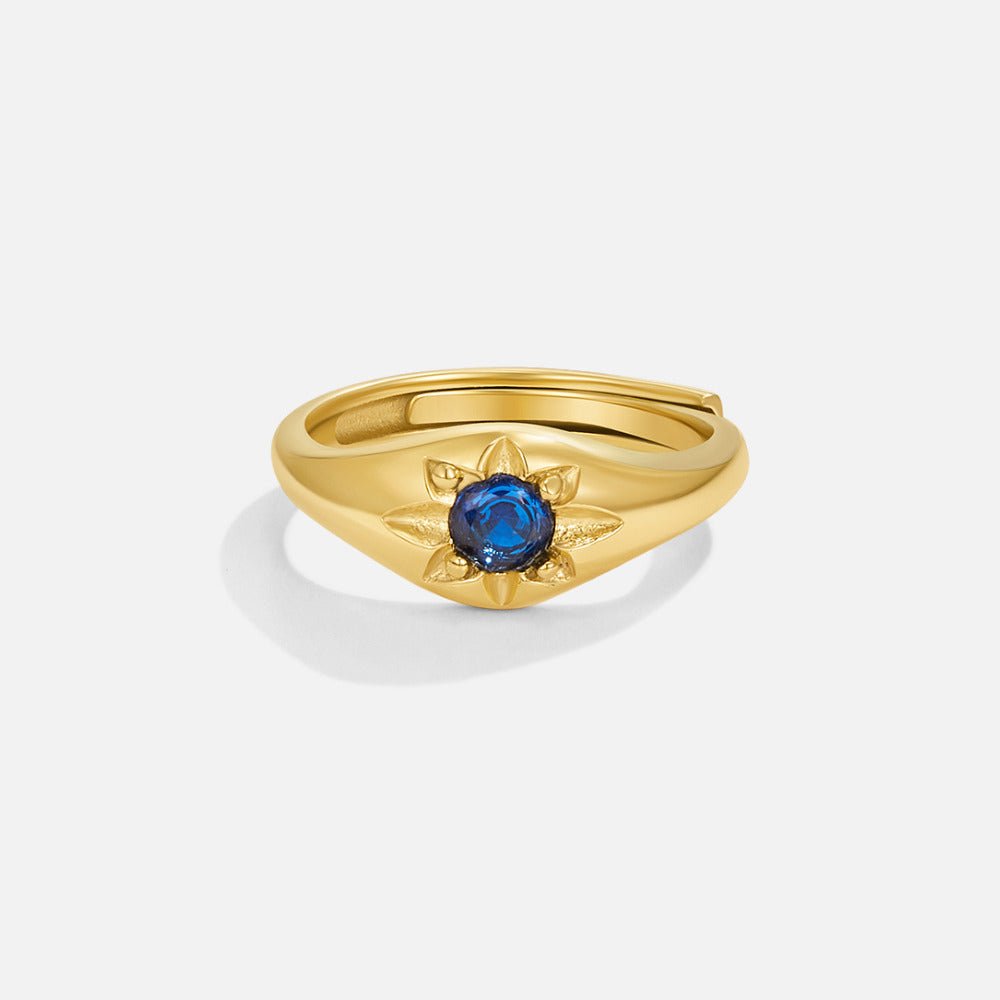 Celestial Blue Stern Ring Alma