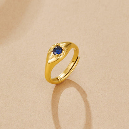 Celestial Blue Stern Ring Alma