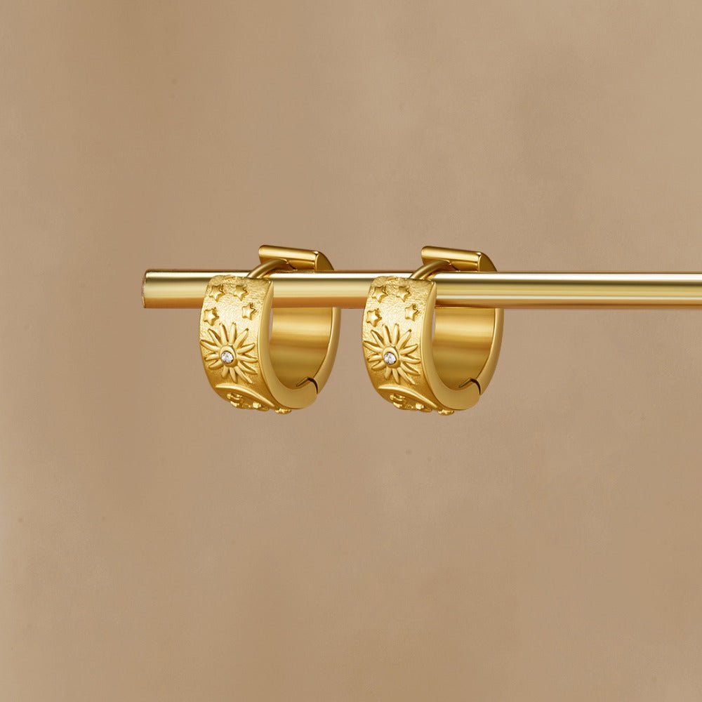 Celestial Gold Creolen Ohrringe Alma