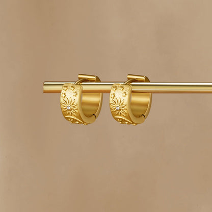 Celestial Gold Creolen Ohrringe Alma