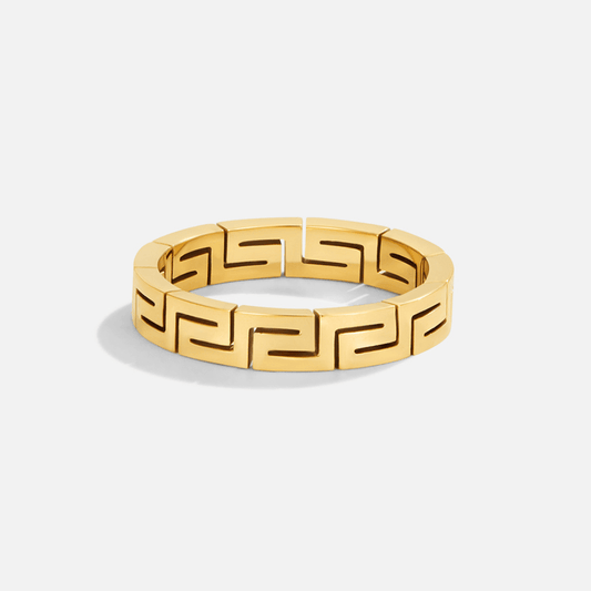Celestine Gold Hollow Ring Alma