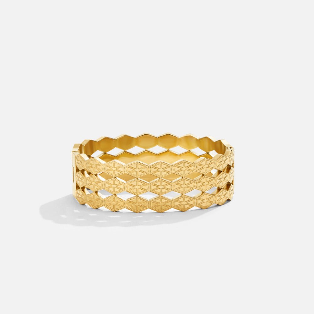 Celine Geometric Gold Armreif Alma