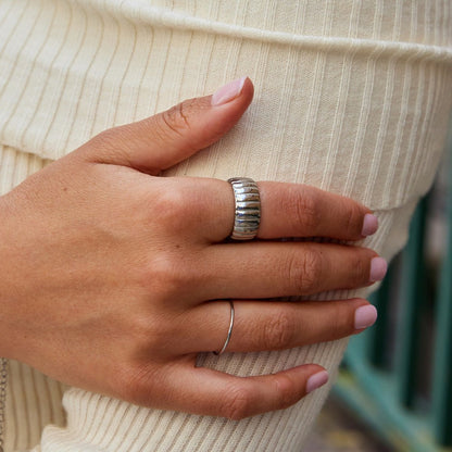 Chunky Calira Silber Ring Alma