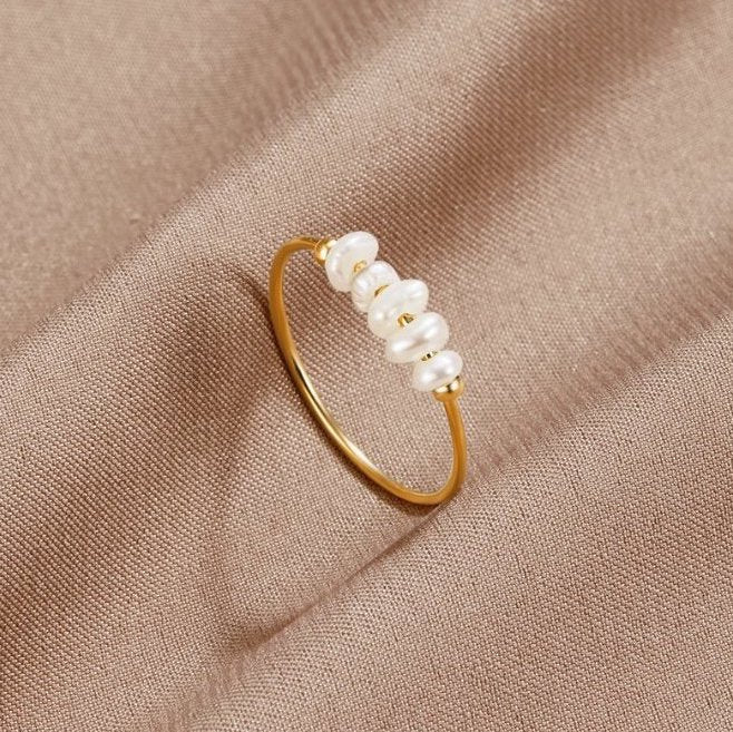 Klassisch SüßWasserperlen Ring Alma