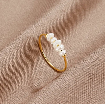 Klassisch SüßWasserperlen Ring Alma