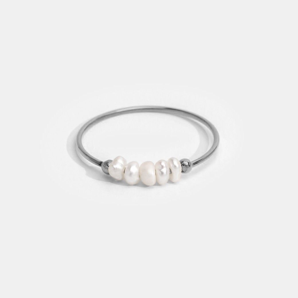 Klassisch SüßWasserperlen Silber Ring Alma