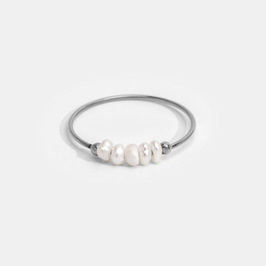 Klassisch SüßWasserperlen Silber Ring Alma