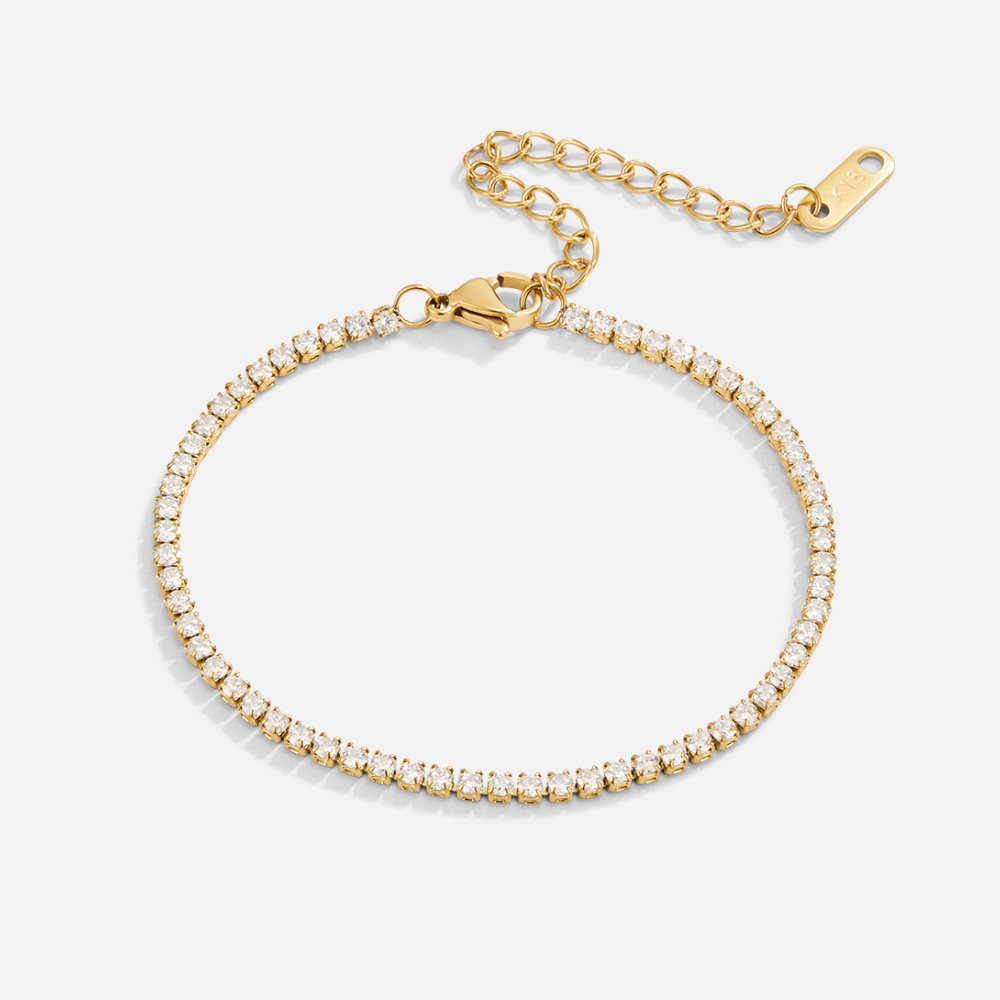 Cordelia Gold Tennis Armband Alma