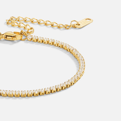 Cordelia Gold Tennis Armband Alma