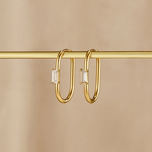 Kristall & Gold Diana Creolen Ohrringe Alma