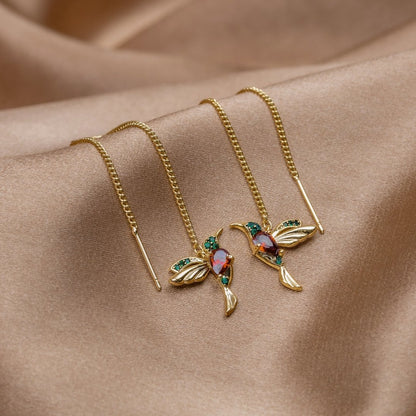 Kristall Hummingbird Tassel Ohrringe Alma
