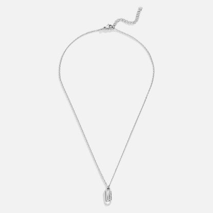 Kristall Paperclip Silber Halskette Alma